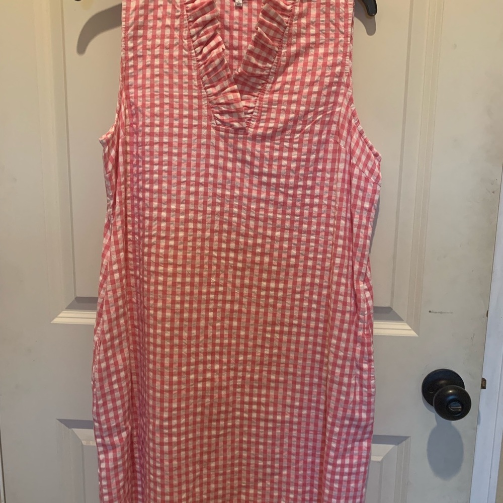 Crown & Ivy Pink and White Gingham Dress